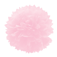 Помпон бумажный розовый 40см/G