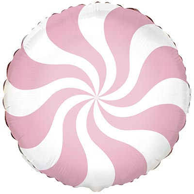 Шарики из фольги Шарик 45см Конфета розовая пастель