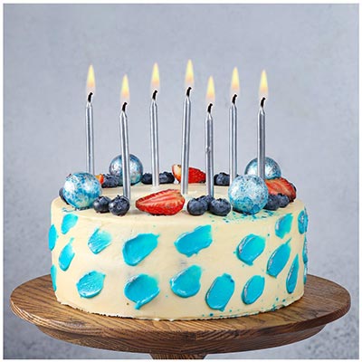 Свечи для торта Свечи для торта Серебряные 10см 12шт