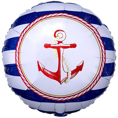 Шарики из фольги К 18" Морская Якорь 2ст