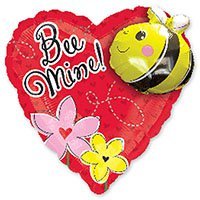 Шар фигура Сердце с пчелой