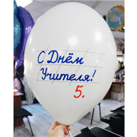 Шары 36см с рисунком С Днем учителя