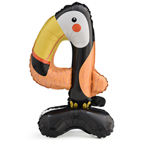 Шар цифра "4" 58см Зоопарк Тукан