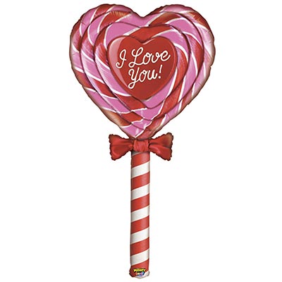 Шарики из фольги Шар ФИГУРА I Love You Леденец Сердце