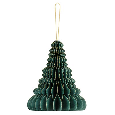 Фигура бумажная Елка зеленая 15см