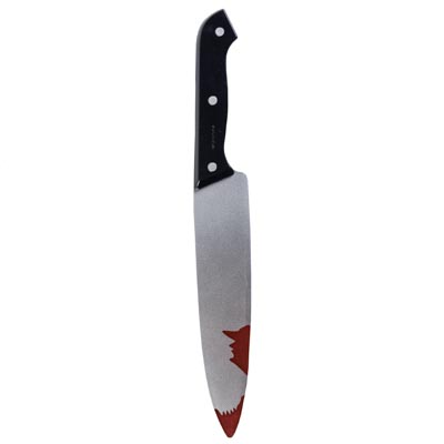 Праздничные аксессуары Нож кровавый пластик 33см