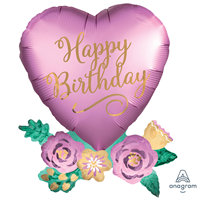 А ФИГУРА/P35 HB Сердце розов Цветы сатин