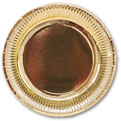 Тарелки Тарелки фольгирован золотая 23см, 6шт