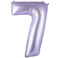Шар цифра "7", 102см Сатин Lilac