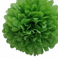 Бумажный помпон зеленый 50 см