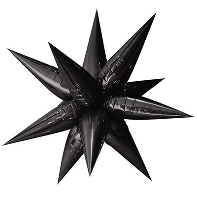Шар 3D ЗВЕЗДА 64см Составная Black