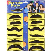 Усы набор 12шт черные