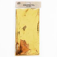 Скатерть блестящая золотая 137х182 см