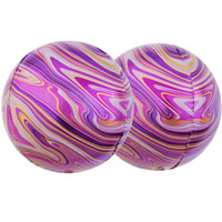 Шар 3D СФЕРА 40см Мрамор Fuchsia