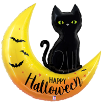Шар фигура HAPPY HWN Месяц с котом