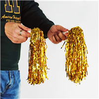 Помпон д/чирлидинга 2шт золото фол