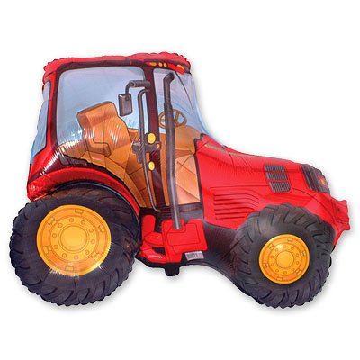 Шарики из фольги Шар фигура Трактор красный