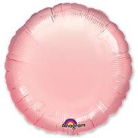Шарик 45см круг металлик Pink