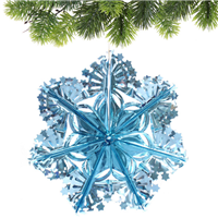 Украшение Снежинка голубая 30см