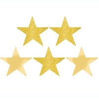 Баннер Звезда Gold блеск 12см, 5 шт