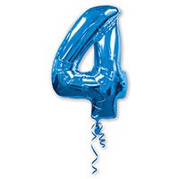 Шар-фигура Цифра 4 Синяя