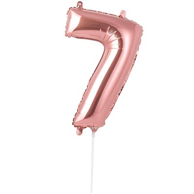 Шар цифра "7" 40см RoseGold под воздух