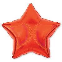 Шарик блеск 19" звезда Red