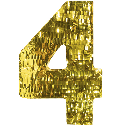 Цифры и числа Пиньята Цифра 4 Золото 1507-1716