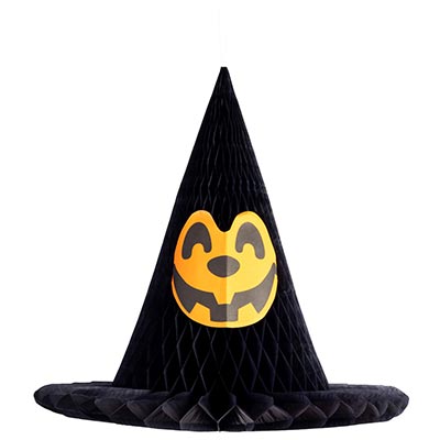 Декорации подвески Фигура HWN Шляпа Ведьмы черная 34см/G