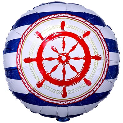 Шарики из фольги К 18" Морская Якорь 2ст