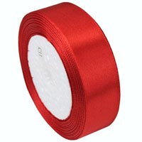 Лента атлас 12ммх23м красная