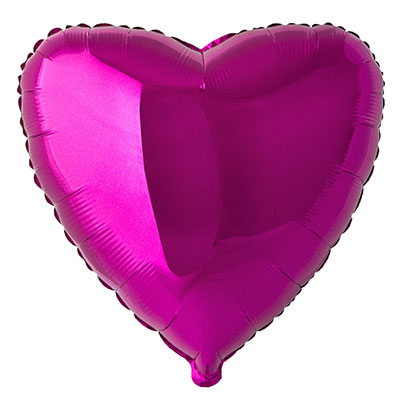 Шарики из фольги Шарик без рисунка 9" сердце Purple