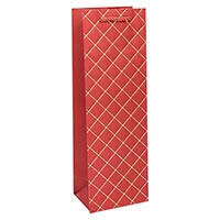 Пакет бум подар Ромб красный 12х36см