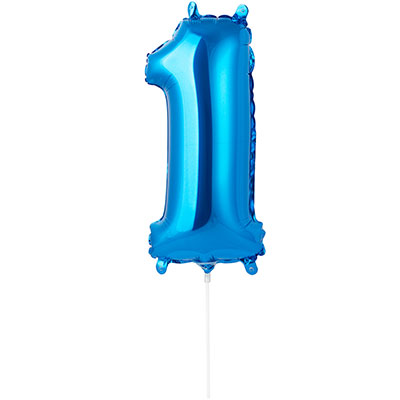 Шар цифра "1", 40см Blue под воздух