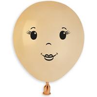 Шар 5" с рисунком FACE Дев Blush