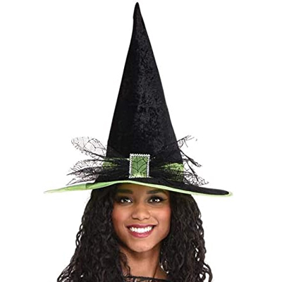 Шляпа Ведьмы изогнутая черная