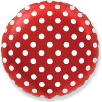 Шарик 45см Горошек на красном