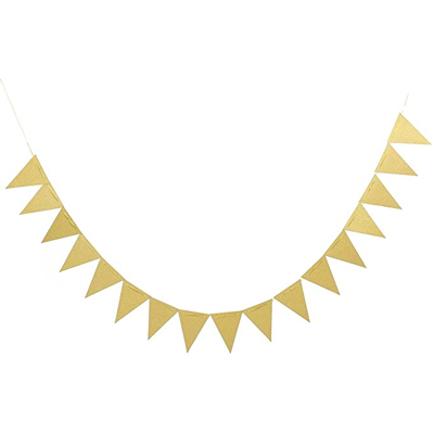 Гирлянда-вымпел Напиши Сам золото 4,5м