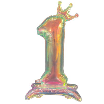 Цифры и числа К ЦИФРА 1 40&quot; Pearl на подставке Корона 1207-5846