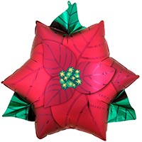 Шар фигура Пуансеттия Рождественская