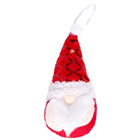 Санта Гном красный, текстиль 15см