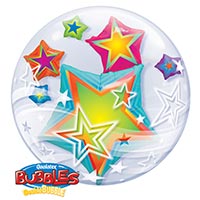 Шар BUBBLE ИНСАЙДЕР Звезды разноцветные