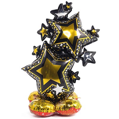 Вечеринка в стиле Black & Gold Шар напольный Звезды Black Gold 1208-0629