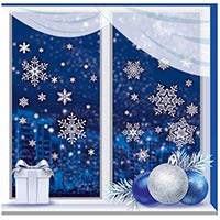 Наклейка двусторон Зимние кружева24х33см