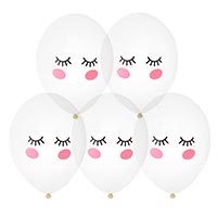 Шары прозрачные 36см Щечки Реснички