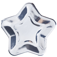 Тарелка фольг Звезда серебр 23см 6шт