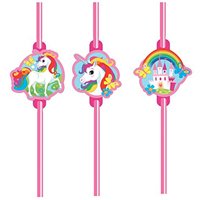 Трубочки для коктейля Единорог Радужный