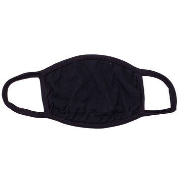 Маска тканевая двухслойная черная