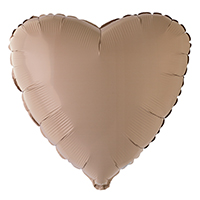 Шар сердце 45см Сатин Cream