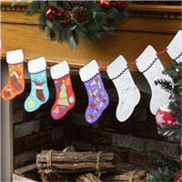 Гирлянда-раскраска Носки для подарков 1,